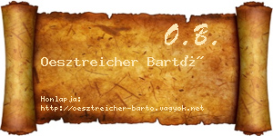 Oesztreicher Bartó névjegykártya